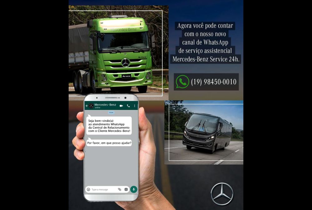 Mercedes-Benz lança canal com cliente via Whatsapp
