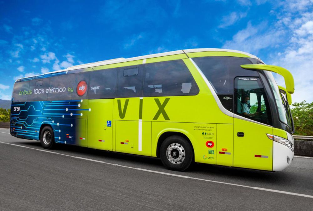 Portal Estrada - VIX Logística inicia operação com ônibus elétrico