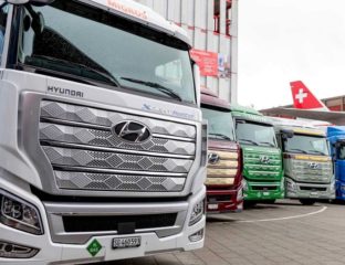 Portal Estrada - Hyundai entrega 7 caminhões movidos a hidrogênio na Suíça